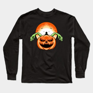 Scary Pumpkin halloween Long Sleeve T-Shirt